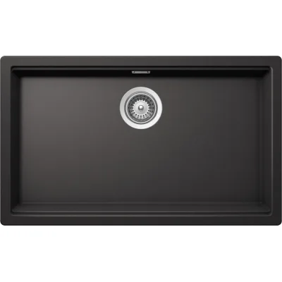Schock Lavello una vasca LAHTI N100XL LATN100XLA13 finitura nero assoluto da 75.6x45.6 cm