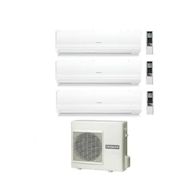 Climatizzatore Condizionatore Hitachi Trial Split Inverter Serie Performance 12+12+12 con RAM-68NP3ER-32 Wi-Fi Optional 12000+12000+12000