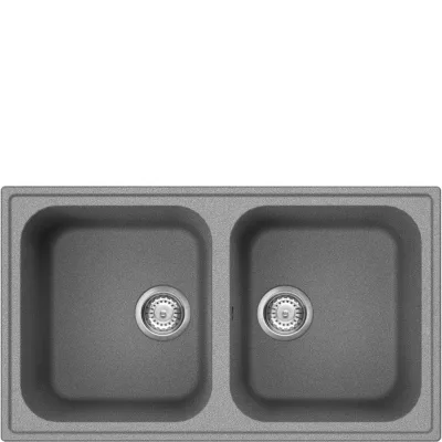 Smeg Lavello due vasche LZ862CT finitura cemento da 86 cm - IN PROMOZIONE FINO AL 30/06