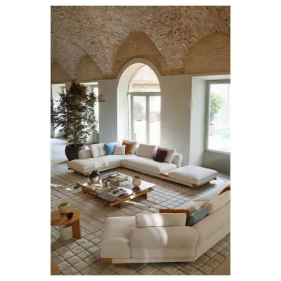 Cassina Tavolino fisso Sengu Coffee Table con struttura in legno e piano a scelta