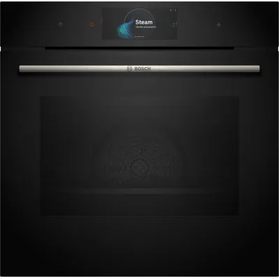 Bosch Forno pirolitico a vapore da incasso HRG7784B1 finitura nero da 60 cm - Serie 8
