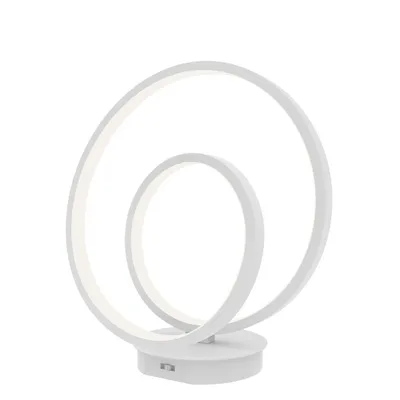 Lampada da tavolo LED bianca a spirale moderna, 15W, CCT, 30x31cm