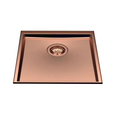 Foster Lavello una vasca 5554 248 finitura acciaio PVD copper da 44.6x44.6 cm