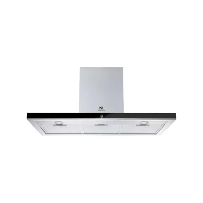 Master Kitchen Cappa a isola MKHD T908-ED IH Touch XS/BK finitura inox e vetro nero da 90 cm