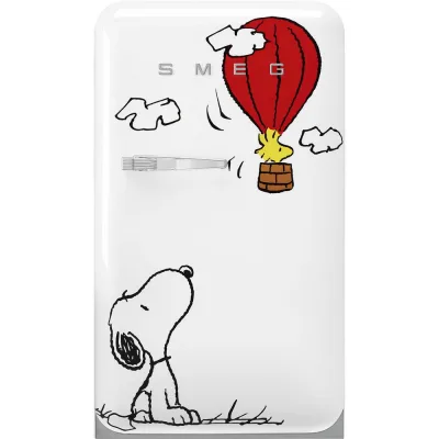 Smeg Frigorifero monoporta con cerniere a destra a libera installazione FAB10RDSN6 finitura bianco Snoopy da 55 cm - IN PROMOZIONE FINO AL 30/06