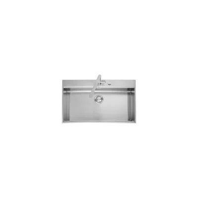 Barazza Lavello una vasca B_FREE 1LBF9 finitura inox satinato da 86x51 cm