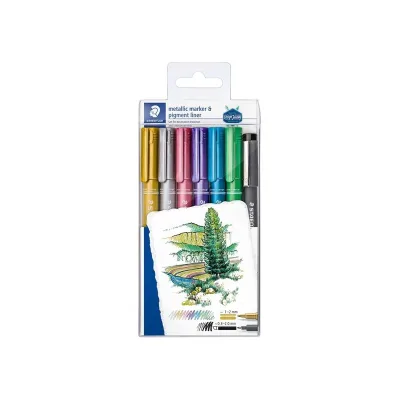 STAEDTLER CF6 METALLIC PEN MARCATORI 1/2MM 8323-SWP6P