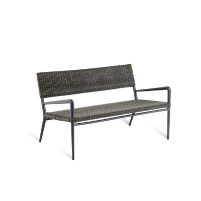 Unopiù Divano 2 posti EXPERIENCE con struttura in alluminio e seduta in WaProLace antique brown - IN PROMOZIONE FINO AL 6/07