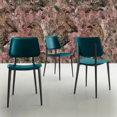 X.ABITAre Sedia Sandy art. S37 con struttura in metallo e seduta rivestita
