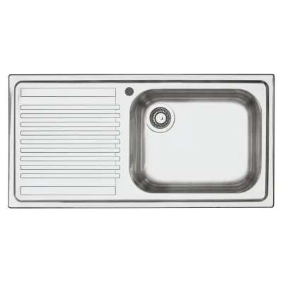 Barazza Lavello una vasca con gocciolatoio sx B_FAST 1LFS10S finitura inox satinato da 100x50 cm gocciolatoio a sinistra - IN PROMOZIONE FINO AL 6/07