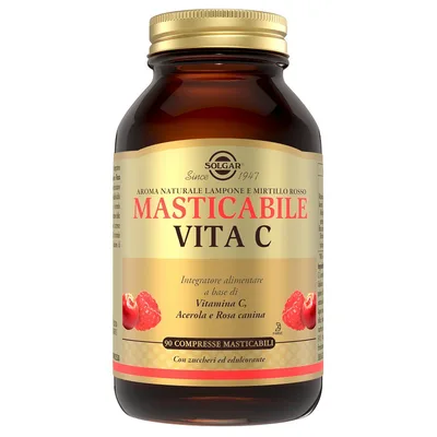 Solgar Vita C Masticabile per Sistema Immunitario 90 Compresse Masticabili