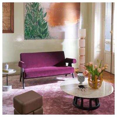 Cassina Divanetto 2 posti Capitol Complex Sofa con struttura in legno e seduta a scelta da 145 cm