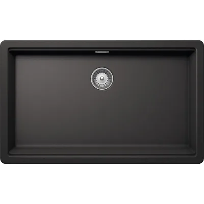 PRONTA CONSEGNA - Schock Lavello una vasca BROOKLYN N100XLU BYKN100XLU13 finitura nero assoluto da 72.4x43 cm