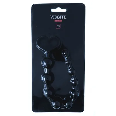 Perline Anali Virgite E3 33,5 cm Silicone Nero 10 Sfere Graduate