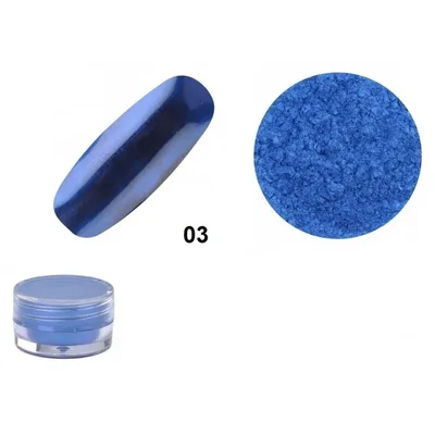 Polvere effetto chrom decorazione unghie 03 blu