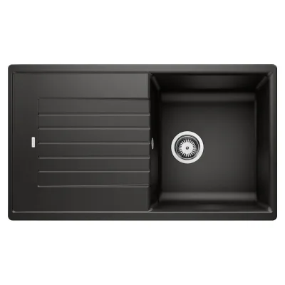PRONTA CONSEGNA - Blanco | Lavello una vasca con gocciolatoio ZIA 5 S 1526016 finitura nero da 86x50 cm - Sopratop