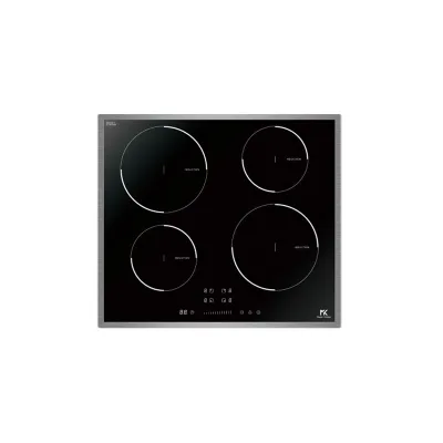 Master Kitchen Piano cottura a induzione MKHI 604 FRXS BK in vetroceramica nero con profilo in acciaio da 60 cm