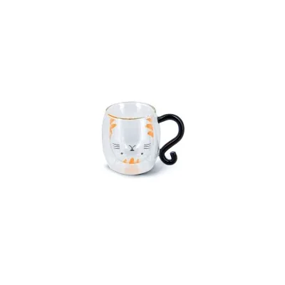 NEAVITA MUG VETRO DOPPIO MURO KITTY TEA & FRIENDS 250 ML