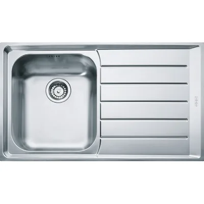 Franke: Lavello una vasca con gocciolatoio a destra Neptune NEX 211 127.0059.654 finitura inox satinato da 86,4x51,4 cm