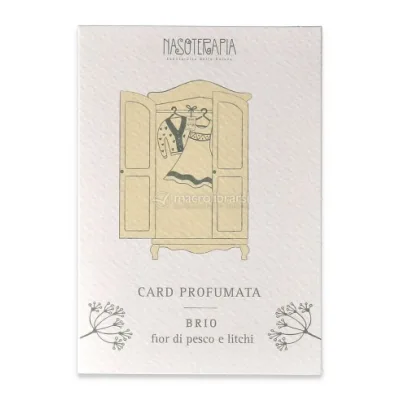 NASOTERAPIA CARD PROFUMATA BRIO FIORI DI PESCO E LITCHI