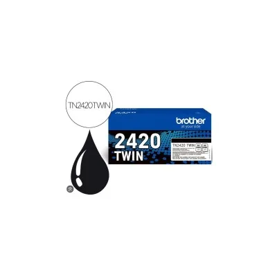 BIPACK 02 TONER ORIGINALE BROTHER TN-2420 MFC L2710 HL L2310 TN2420TWIN 2X3000 COPIE