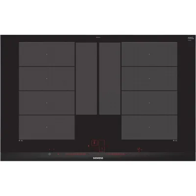 Siemens Piano cottura a induzione EX875LYV1E in vetroceramica nero da 80 cm