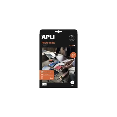 CARTA FOTOGRAFICA OPACA APLI A4 170GR 20 FOGLI 10418