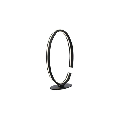 Lampada da tavolo LED nera minimal in alluminio, 20W, Luce naturale, 22x41cm