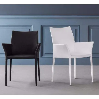 Bonaldo Sedia Miss Kayla up con gambe in metallo e seduta a scelta - Con braccioli