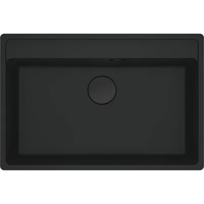Franke: Lavello una vasca Vasche Sopratop Maris MRG 610-72 TL 114.0661.666 finitura fragranite black matt da 76x51 cm