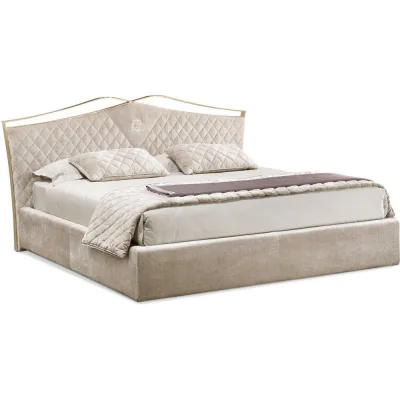 Cantori Letto king size Valentino con struttura imbottita da 217x224 cm