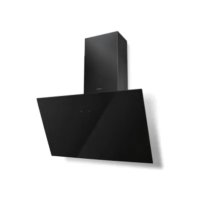 Faber Cappa a parete TWEET EV8 LED BK A80 330.0529.666 finitura vetro nero da 80 cm