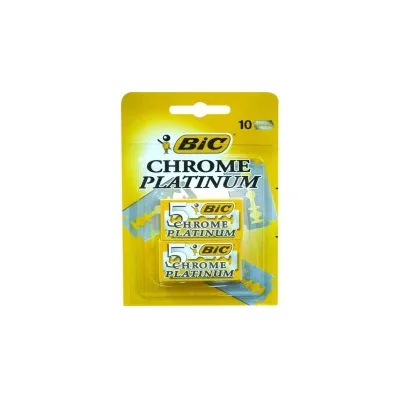 Bic Chrome Platinum Confezione da 2 Scatole da 5 Lame di Rasoio Double Edge BIC00001-5