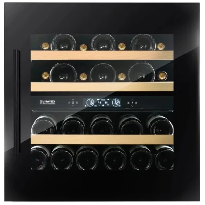 PRONTA CONSEGNA - Dunavox Cantinetta vino da incasso/sottotop SPIRIT-25 DVS-25.65DB finitura nero da 59 cm