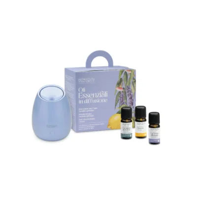 NASOTERAPIA KIT ESSENZIALI IN DIFFUSIONE DIFFUSORE BLOOM MALVA CON OLIO ESSENZIALE BIO