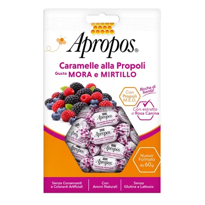 Apropos Caramelle Propoli Mora E Mirtillo 60 G