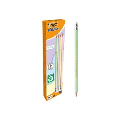 BIC CF12 MATITA EVOLUTION PASTEL +GOMMA 518306A
