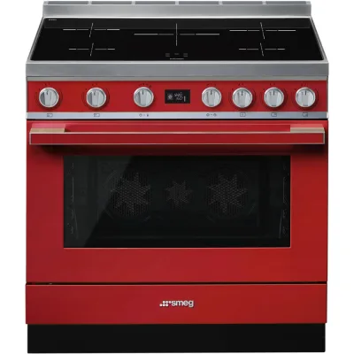 Smeg S Cucina CPF9IPR con forno pirolitico termoventilato e piano cottura induzione finitura rosso da 90x60 cm - IN PROMOZIONE FINO AL 6/07