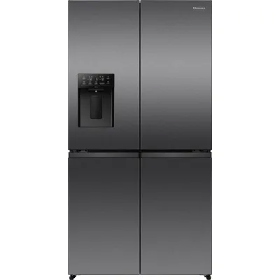 Hisense: Frigocongelatore side by side cross door a libera installazione RQ5P640SYKD finitura inox nero da 91 cm