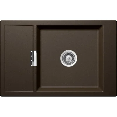 Schock Lavello una vasca con gocciolatoio MONO D100XS MOND100XSA87 finitura bronze da 78x51 cm