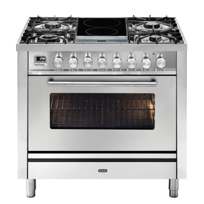 Ilve Cucina P09W Professional Plus P09IDWE3 piano cottura 4 fuochi e 2 zone induzione con dual da 90 cm - PROMOZIONE ATTIVA FINO AL 19/10