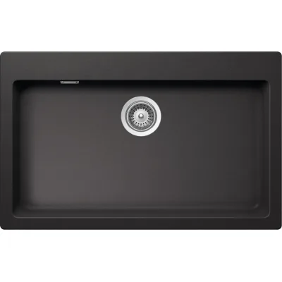 Schock Lavello una vasca PRIMUS N100XL PRIN100AP13 finitura nero assoluto da 79x50 cm