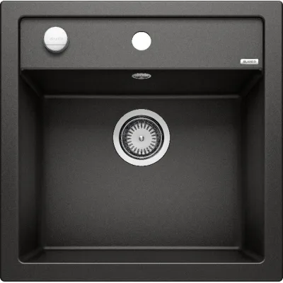 Blanco Lavello una vasca DALAGO 5 1525871 finitura nero da 51.5x51 cm - Sopratop