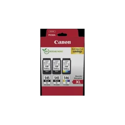 MULTIPACK 3 CARTUCCE ORIGINALI CANON PG-545XL CL-546XL 8286B013 8286B015