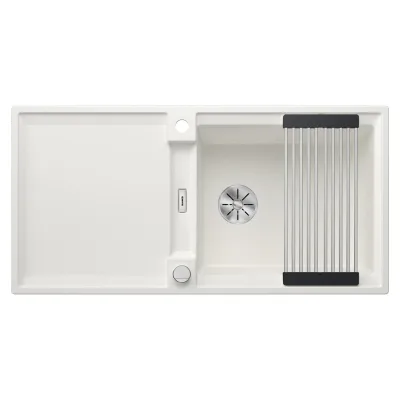 Blanco Lavello a una vasca con gocciolatoio reversibile ADIRA XL 6 S 1527621 finitura bianco da 100x50 cm - Sopratop