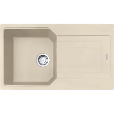 Franke: Lavello una vasca con gocciolatoio Urban Incasso UBG 611-86 114.0686.755 finitura fragranite avena da 86x50 cm