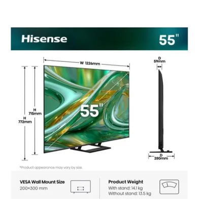 55 E89S MINI LED 4K UHD VIDAA 144HZ 55E89S