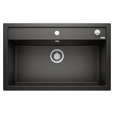 PRONTA CONSEGNA - Blanco | Lavello una vasca DALAGO 8 1525877 finitura nero da 81.5x51 cm - Sopratop