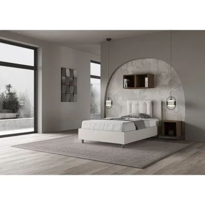 Ityhome Letto una piazza e mezza Annalisa in similpelle da 120 cm