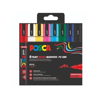 Osama AST8 POSCA BRUSH ASSORTITI MPC5BR8P
